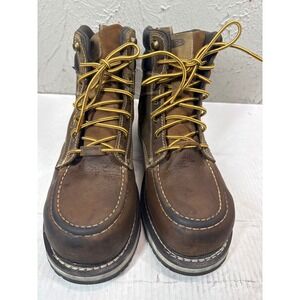 KEEN Utility Men Brown Leather Waterproof Work Boots Size 11D EH‎